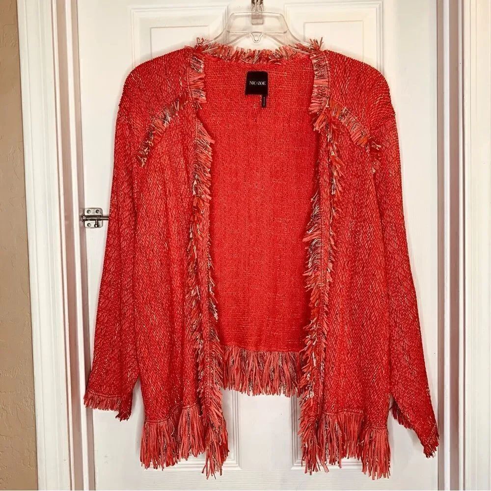NIC+ZOE Fringe Mix Jacket Size 2X